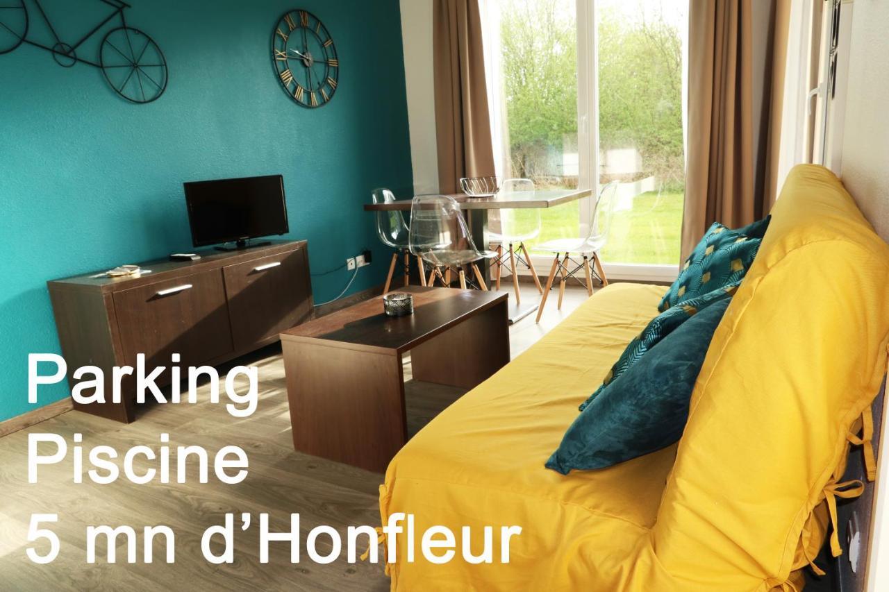 Charmant 2 Pieces Proche D Honfleur, Piscine En Saison, Parking Gratuit, Wifi เอคโมวิลล์ ภายนอก รูปภาพ